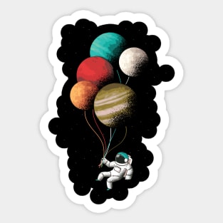 Astronaut Balloons Sticker